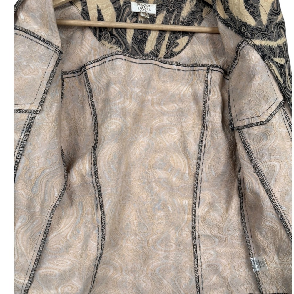 Baxter & Wells Petite Jacquard Paisley Jacket PS  Lightweight Textured‎ - Picture 5 of 7